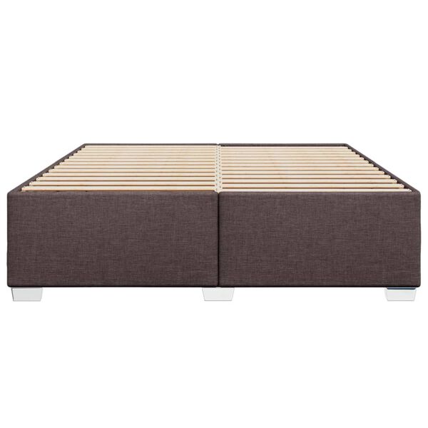 vidaXL Cadre de lit sans matelas marron fonc&eacute; 180x200 cm tissu