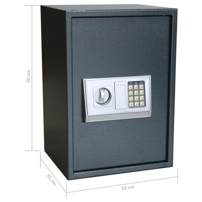 vidaXL Coffre-fort numérique électronique avec étagère 35x31x50 cm