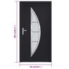 vidaXL Porte d'entr&eacute;e anthracite 98x208 cm PVC