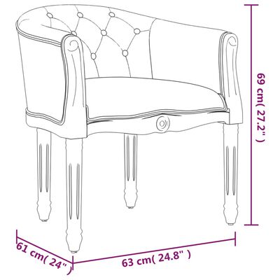 vidaXL Chaise à manger Gris foncé Tissu