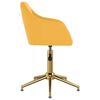 vidaXL Chaises pivotantes à manger lot de 6 jaune velours