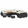 vidaXL Ensemble de canap&eacute; de jardin 13 pc Noir polyrotin