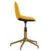vidaXL Chaises &agrave; manger pivotantes lot de 4 jaune moutarde velours