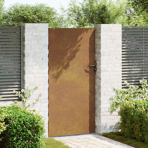 vidaXL Portail de jardin 85x175 cm acier corten