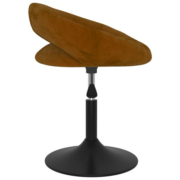 vidaXL Tabouret de bar Marron Velours