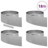vidaXL Bordure de Pelouse 4 pcs Argent 450 x 0,05 x 15 cm