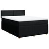 vidaXL Sommier &agrave; lattes de lit avec matelas Noir 140x190 cm Tissu