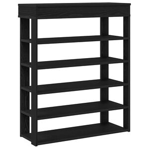 vidaXL &Eacute;tag&egrave;re &agrave; chaussures noir 80x30x98 cm bois d'ing&eacute;nierie