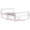 vidaXL Cadre de lit sans matelas marron miel bois massif 160x200 cm