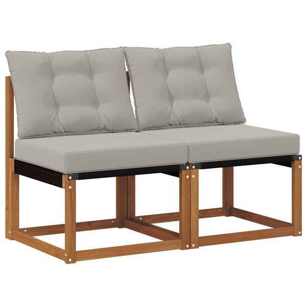 vidaXL 2 Pi&egrave;ce Canap&eacute; du milieu ext&eacute;rieur