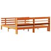 vidaXL Cadre de lit et t&ecirc;te de lit sans matelas cire marron 180x200 cm