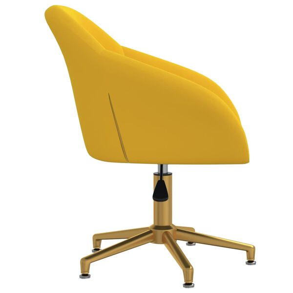 vidaXL Chaises pivotantes &agrave; manger lot de 2 jaune velours