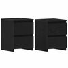 vidaXL Cabinet de chevet avec tiroir 2 pcs Ch&ecirc;ne noir 30 x 30 x 40 cm