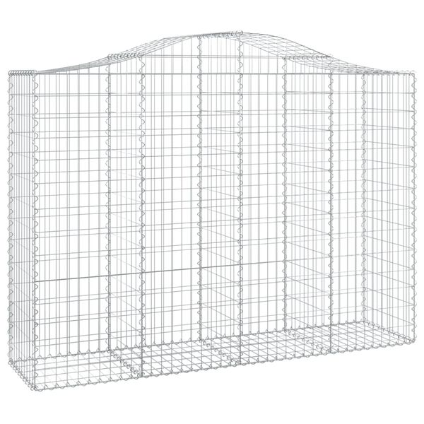 vidaXL Paniers &agrave; gabions arqu&eacute;s 14 pcs 200x50x140/160 cm Fer galvanis&eacute;
