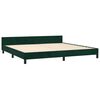 vidaXL Cadre de lit sans matelas vert fonc&eacute; 200x200 cm velours