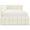 vidaXL Cadre de lit d'angle avec matelas 2 pcs Cr&egrave;me Velours