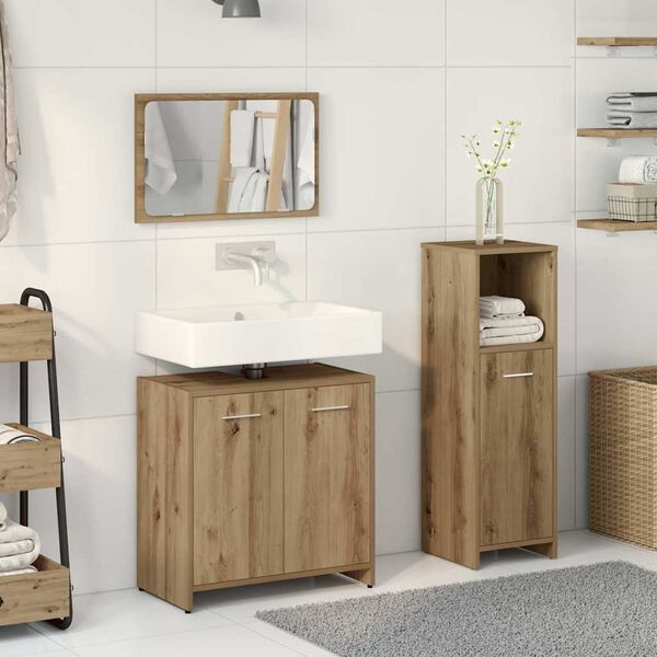 vidaXL Ensemble de meubles salle de bain 3 pcs bois d'ingénierie