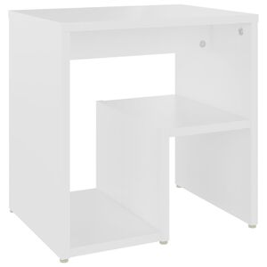 vidaXL Table de chevet blanc 40x30x40 cm bois d'ing&eacute;nierie