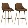 vidaXL Tabourets de bar lot de 2 Marron Tissu