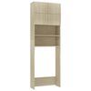 vidaXL Meuble de machine &agrave; laver Ch&ecirc;ne Sonoma Bois d'ing&eacute;nierie