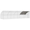 vidaXL Cage &agrave; poules 4 pc Argent&eacute; 800 x 200 x 200 cm Acier et PE