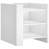 vidaXL Table de chevet blanc 45x50x50 cm bois d&rsquo;ing&eacute;nierie
