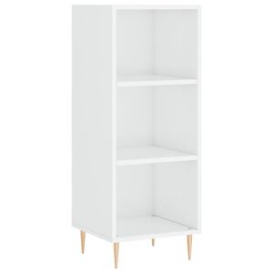 vidaXL Buffet blanc brillant 34,5x32,5x90 cm bois d'ing&eacute;nierie