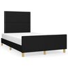 vidaXL Cadre de lit sans matelas noir 120x190 cm tissu