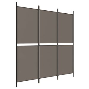 vidaXL Cloison de s&eacute;paration 3 panneaux Anthracite 150x180 cm Tissu