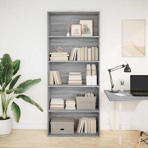 vidaXL Biblioth&egrave;que sonoma gris 80x30x189 cm bois d'ing&eacute;nierie