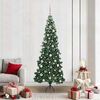 vidaXL Arbre de No&euml;l artificiel d'angle Vert 210 cm PVC et m&eacute;tal