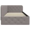 vidaXL Cadre de lit d'angle avec t&ecirc;te de lit Taupe 90 x 200 cm tissu