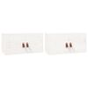 vidaXL Armoires murales 2 pcs Blanc 60x30x30 cm Bois de pin massif