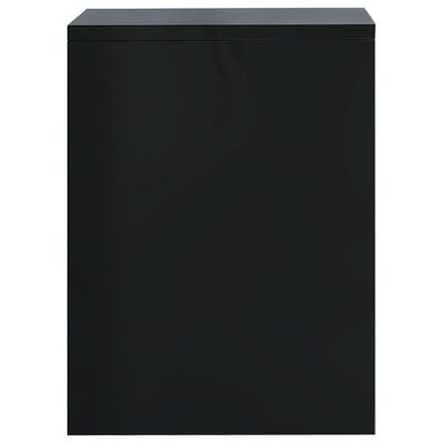 vidaXL Table de chevet Noir brillant 40 x 30 x 40 cm Aggloméré