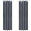 vidaXL Rideaux occultants 2 pc Gris clair 140 x 260 cm Velours