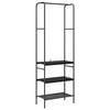 vidaXL Porte-v&ecirc;tements Ch&ecirc;ne noir 60 x 30 x 171 cm Bois d'ing&eacute;nierie