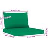vidaXL Salon de jardin 5 pcs avec coussins vert