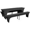 vidaXL Housse pour table de pique-nique/bancs 3 pi&egrave;ces Anthracite