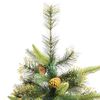 vidaXL Sapin de No&euml;l artificiel avec branches pliables et c&ocirc;nes 240 cm