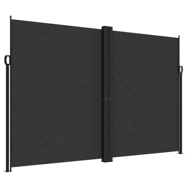 vidaXL Auvent lat&eacute;ral r&eacute;tractable noir 220x600 cm