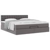 VidaXL Cadre de lit ottoman avec matelas gris 160x200 cm similicuir