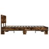 vidaXL Cadre de lit sans matelas ch&ecirc;ne fum&eacute; 120x190 cm
