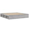 vidaXL Cadre de lit sans matelas sonoma gris 200x200 cm