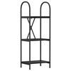 vidaXL &Eacute;tag&egrave;re 3 niveaux 40 x 30 x 109 cm Bois d'ing&eacute;nierie Ch&ecirc;ne noir