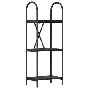 vidaXL &Eacute;tag&egrave;re 3 niveaux 40 x 30 x 109 cm Bois d'ing&eacute;nierie Ch&ecirc;ne noir