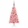 vidaXL Sapin de No&euml;l avec 150 LED avec support Rose 120 cm PVC
