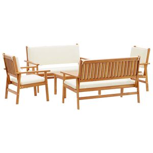 vidaXL Ensemble de canap&eacute; de jardin 5 pi&egrave;ces 4-Nombre de places Marron