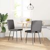 vidaXL Chaises à manger lot de 2 gris similicuir