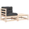 vidaXL Canap&eacute; d'angle de jardin avec coussins et repose-pieds