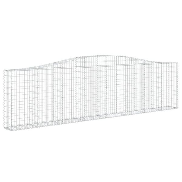 vidaXL Paniers à gabions arqués 3 pcs 400x30x100/120 cm Fer galvanisé